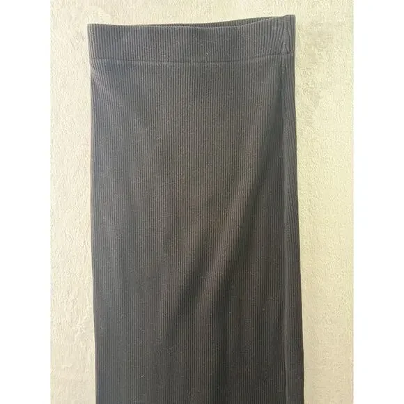 Vince Ribbed Slim Skirt – Black – Size S (Ankle Length) - Picture 2 of 6